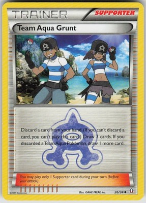 Pokemon Team Aqua Grunt Uncommon Double Crisis 26/34 LP