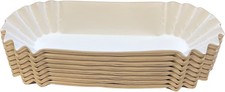 Paper Hot Dog Tray Heavy Weight Fluted White Paper 6" 25