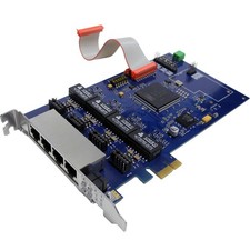 Junghanns QuadBRI 2.0 PCIe x1 ISDN - VoIP Network Card HFC-4S for Linux Cable