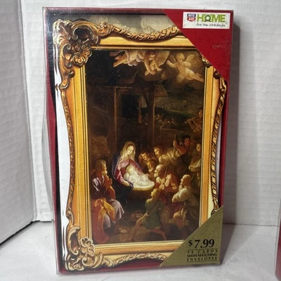 RITE AIDE HOME Nativity Scene Christmas cards + 14 envelops Rite Aid Home Early 2000s religious