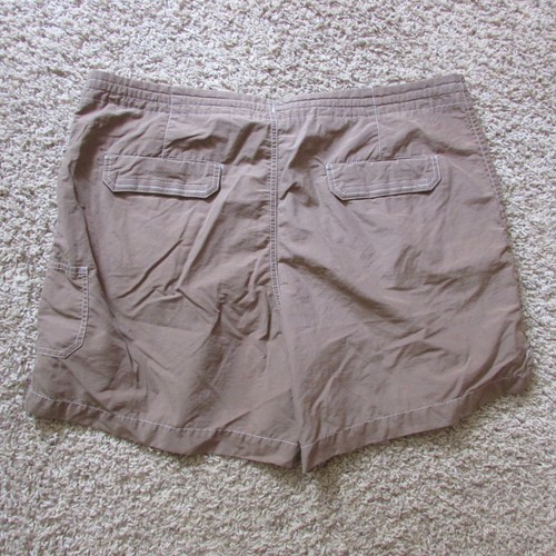 Columbia XL Brown Cargo Zip Fly Athletic Hiking Shorts Drawstring EUC - Picture 3 of 3