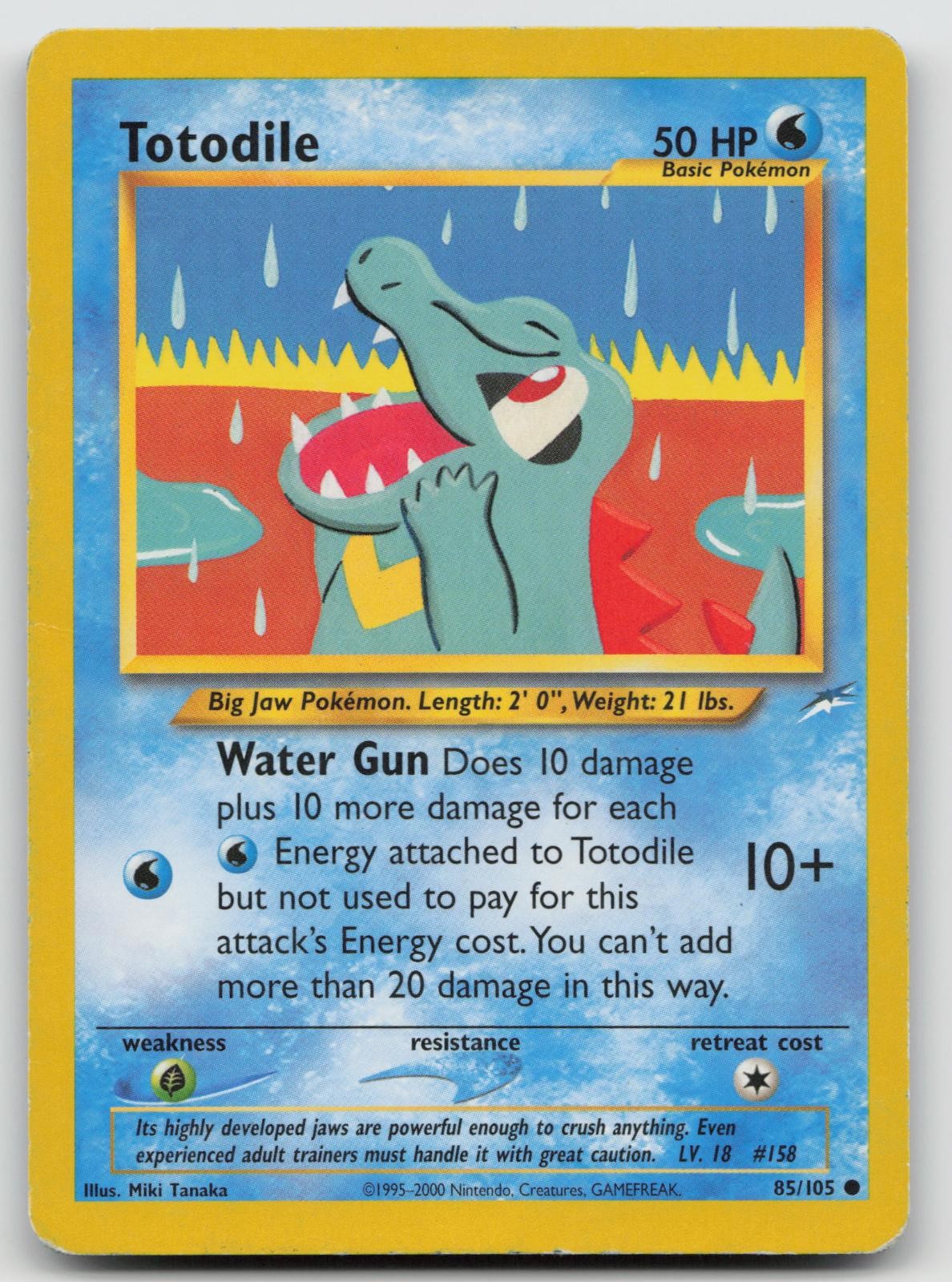 Totodile 85/105 Unlimited Heavily Played Neo Destiny Pokemon H215