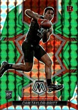2022 Panini Mosaic Cam Taylor-Britt #393 Mosaic Green Cincinnati Bengals 17O