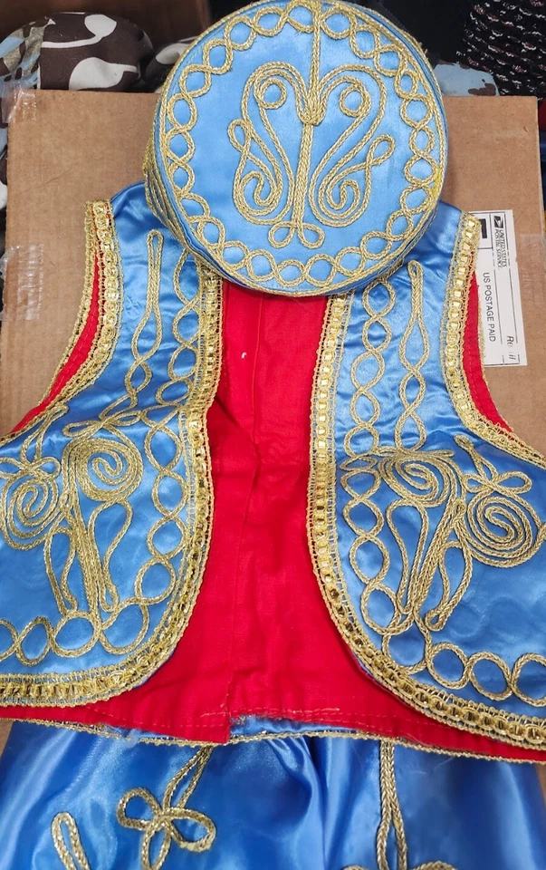 Akgul Vintage Handmade Embroidered Turkish Childs Outfit - Image 4 of 4