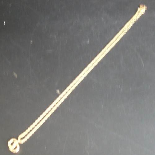 Authentic Christian Dior CD Logo Necklace, Gold Metal[Used]627956