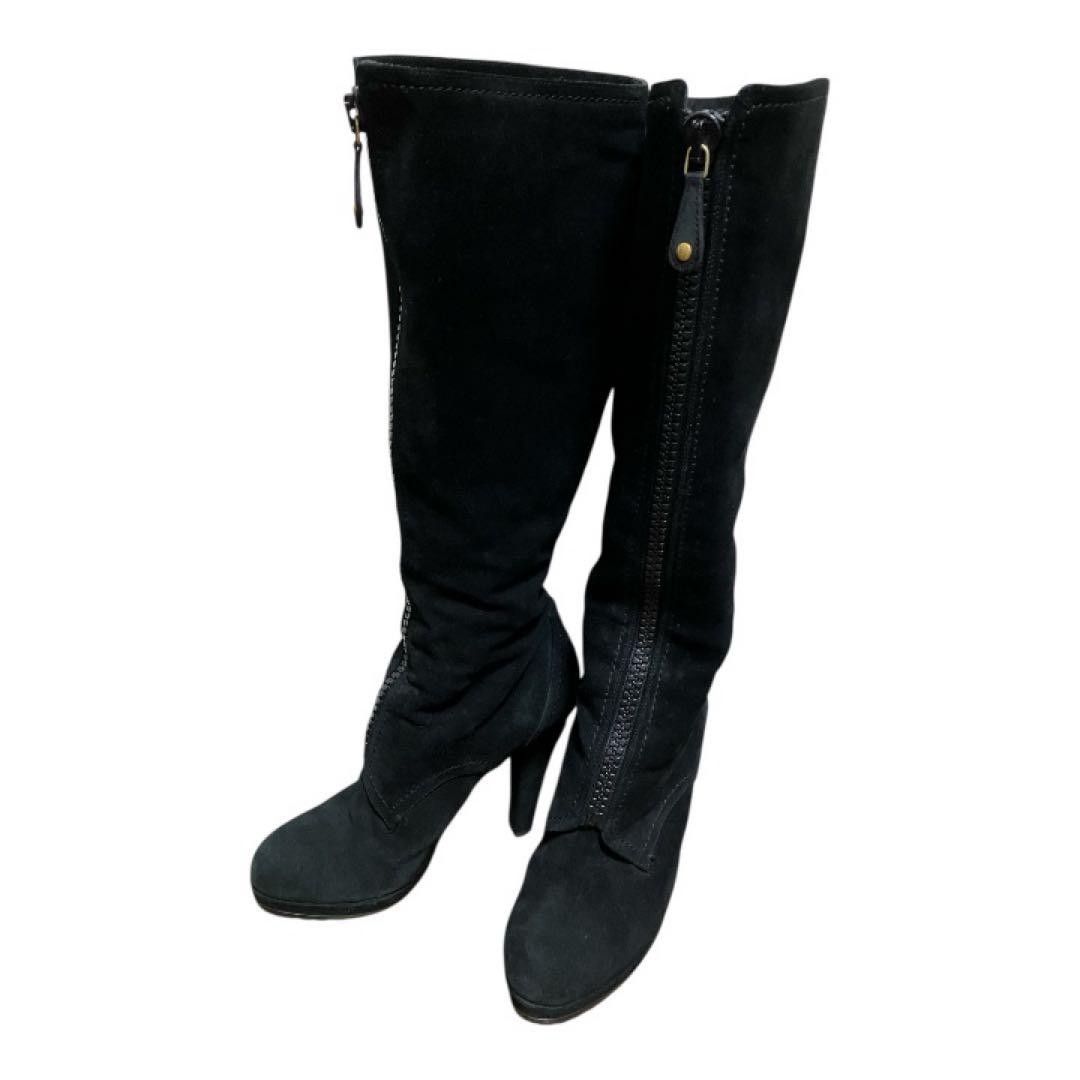 GUCCI Boots Heel Long Suede Black EU36.5/US6.5 116436c thumbnail 11