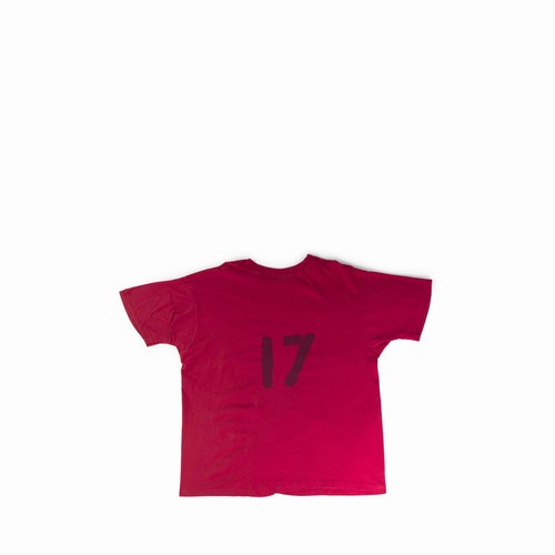 Vintage 1980's Red Stencil 17 Pocket Tee Shirt 80s 1980s Vtg Fotl Single Stitch - Picture 2 of 4