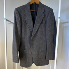 Evan-Picone Men's Gray Solid Blazer M Regular 2-Button Notch