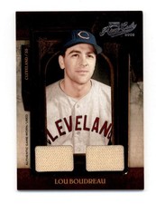 LOU BOUDREAU 2008 PLAYOFF PRIME CUTS DUAL GAME USED JERSEY RELIC #17/25 BG1292