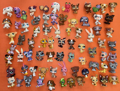 HUGE LPS 75 DIFFERENT Littlest Pet Shop Pets Lot Cat Dogs Bunny Birds Sea Animal