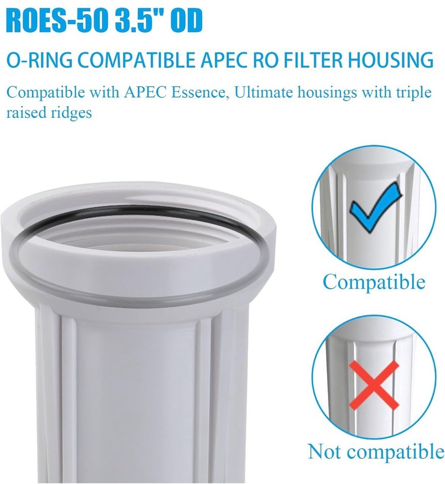 Water Fund Roes 3.5” O-Ring for RO Water Filter Housing – Replacement for ROES-50 (3 ...