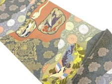 7715270: JAPANESE KIMONO JAPANESE FUKURO OBI / WOVEN MICHINAGADORI