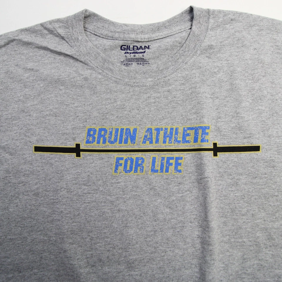 UCLA Bruins Gildan Dry Blend Short Sleeve Shirt Men's Gray New - Image 4 of 4