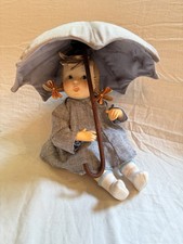 Umbrella Girl Large Figurine Vintage Goebel Hummel - W. Germany 1987 - no shoes