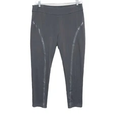 Marc Bouwer Unlimited Leggings Faux Leather Trim Pants Womens L Rayon Blend
