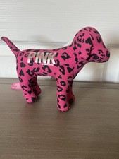 6" Victoria's Secret Pink Dog -Forever- Pink W/Black Spots- Stuffed Plush
