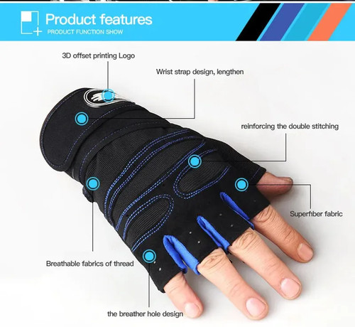 Guantillas Gym Guantes De Gimnasio Mujer Hombre Para Bicicleta Heavyweight Glove - Bild 9 von 19