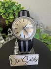 1976 Timex Mercury Men’s Mechanical Wrist Watch On Black And Grey Band