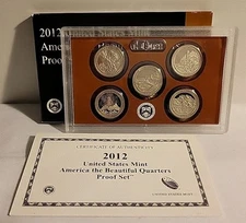 2012 S ~ A.T.B. ~ CLAD QUARTER SET ~ PROOF ~ BOX & COA