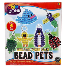 BEAD PETS By Color Zone Includes All Supplies for 3 Pet Keyrings 3 Lanyards