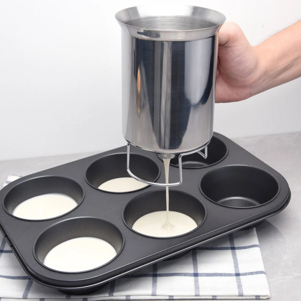 Dispenser per mescolare pastella in acciaio inossidabile 1pc (argento) - Immagine 2 di 4