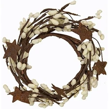 Pip twig star wreath rings - decorative candle rings - candle rings fo