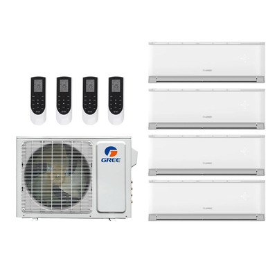 Gree Vireo 36,000 Btu 21 SEER2 R-32 4-Zone Mini Split System - 9-9-12-18