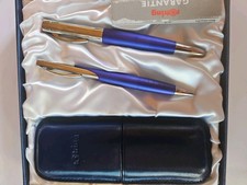 Rotring Initial, Set, Kugelschreiber,  Rollerball,  Lederetui Geschenkbox,...