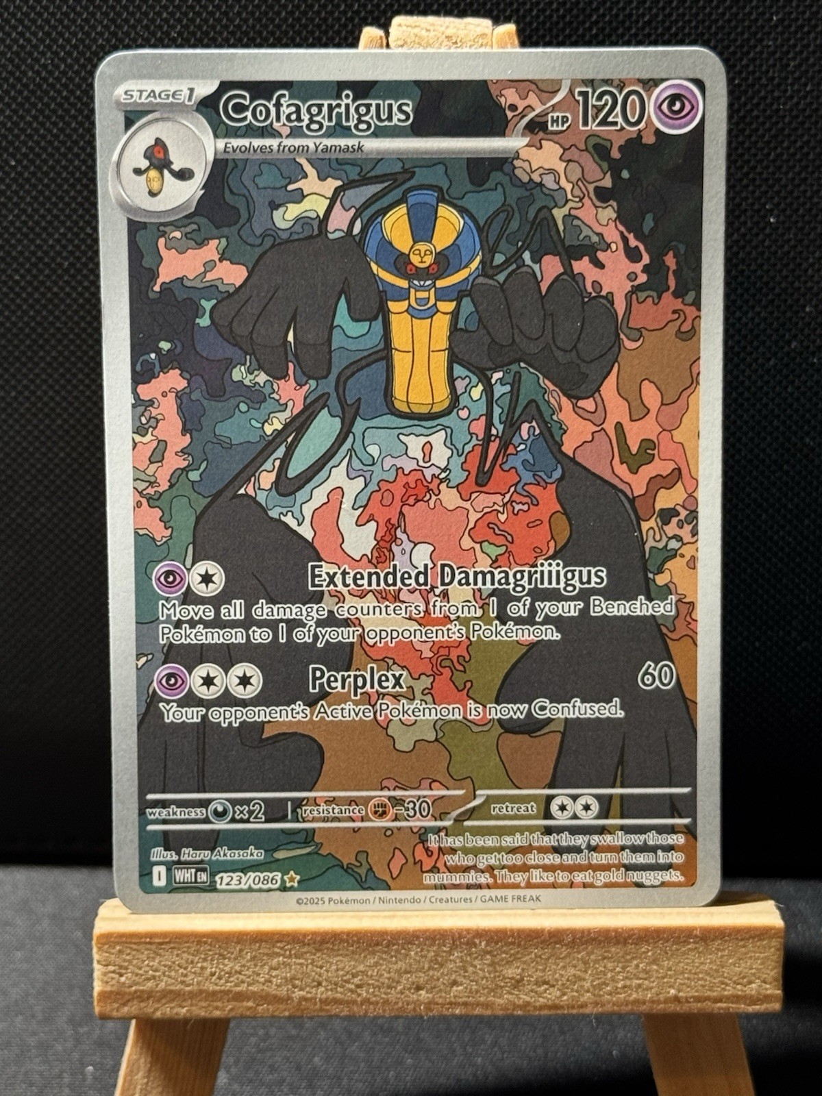 Pokemon Cofagrigus Illustration Rare Card 123/086 S&V White Flare