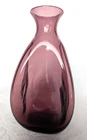 Vintage BLENKO 533 Hand Blown Glass Bud Vase Purple Pinched 7" Tall