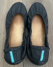 Tieks By Gavrieli Matte Black Leather Women's Ballet Flats Shoes Size 9