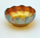 Antique LCT TIFFANY FAVRILE Art Glass Bowl ~ Beautiful Iridescent Hues