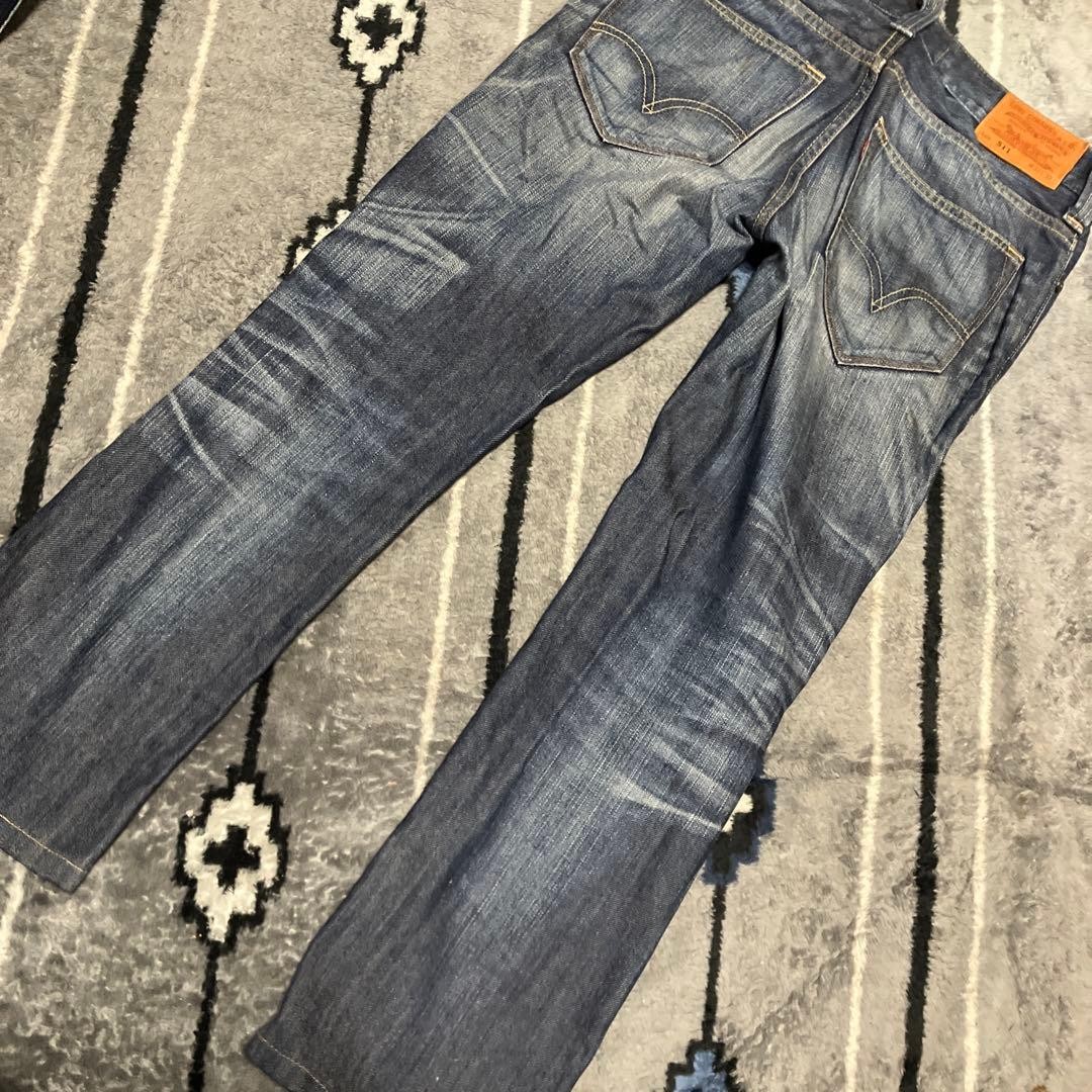 Levi's setup, dark blue, USED processing, damage … - image 7