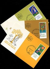 Israel 552-554, Israel Festival Ambor Day, Phila Maxi Maximum Card