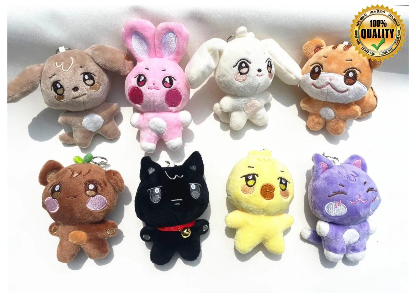 ATEEZ Pop-up Store Doll Keychain ANITEEZ Cartoon Cute Plush 10CM Pendant Keyring