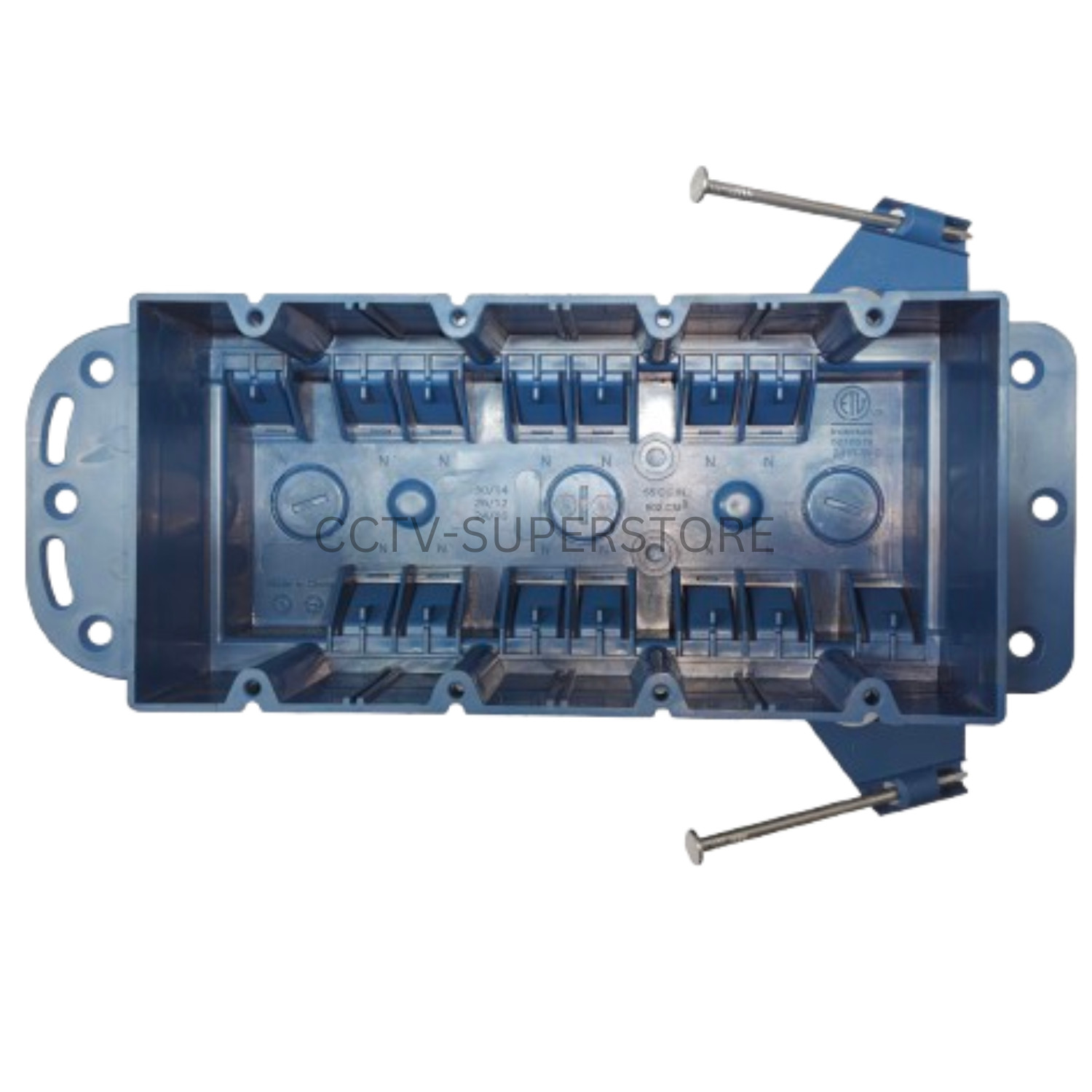 5-Pack 4-Gang New Work ETL Electrical Outlet & Switch Boxes 55 Cu In Blue