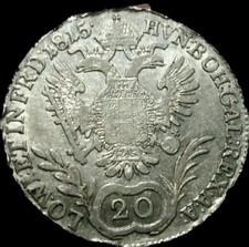 1815 G Transylvania 20 Kreuzer Silver . Nagybanya Baia Mare Mint. Rare