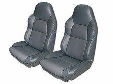 Chevy Corvette C4 Standard 1994-1996 Charcoal Leather-like Custom Seat Cover