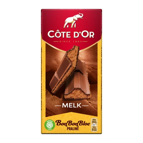 Cote D'Or Chocolate | Cote D'Or Milk Chocolate with Praline | 15 XL Bars