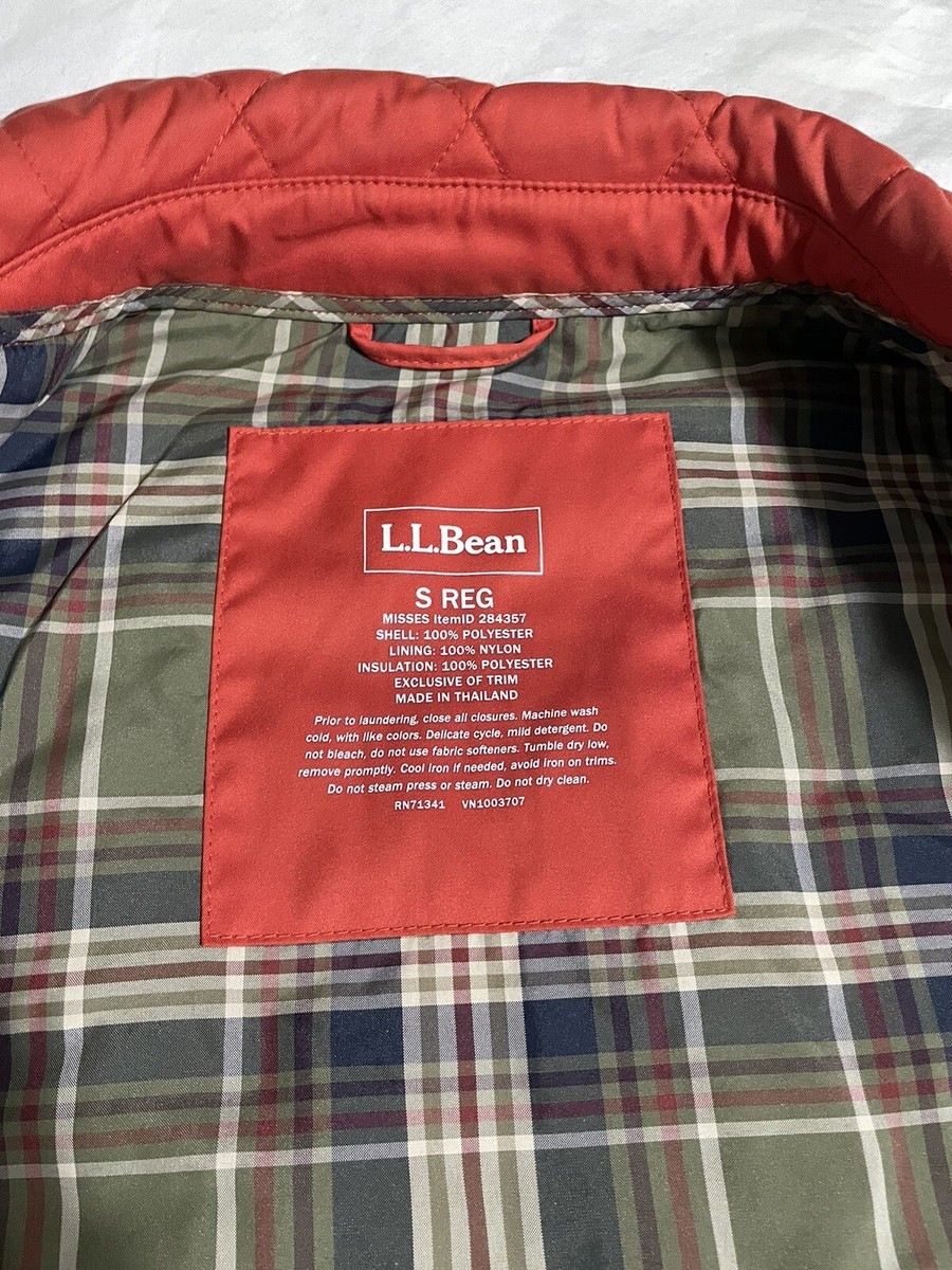 L.L. Bean S Quilted Vest Riding Insulated PLAID Lining Zips Snaps