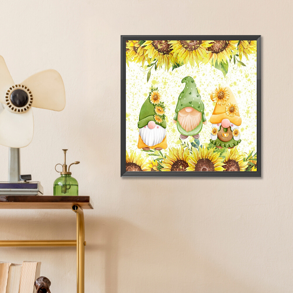 5D DIY Full Round Drill Diamond Painting Spring Gnomes Home Decor Kit ...