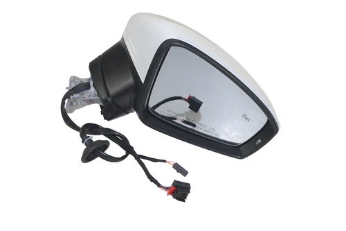 WHITE Passenger Side Mirror For VW Tiguan Blind Spot Heated 2018-2021 RH