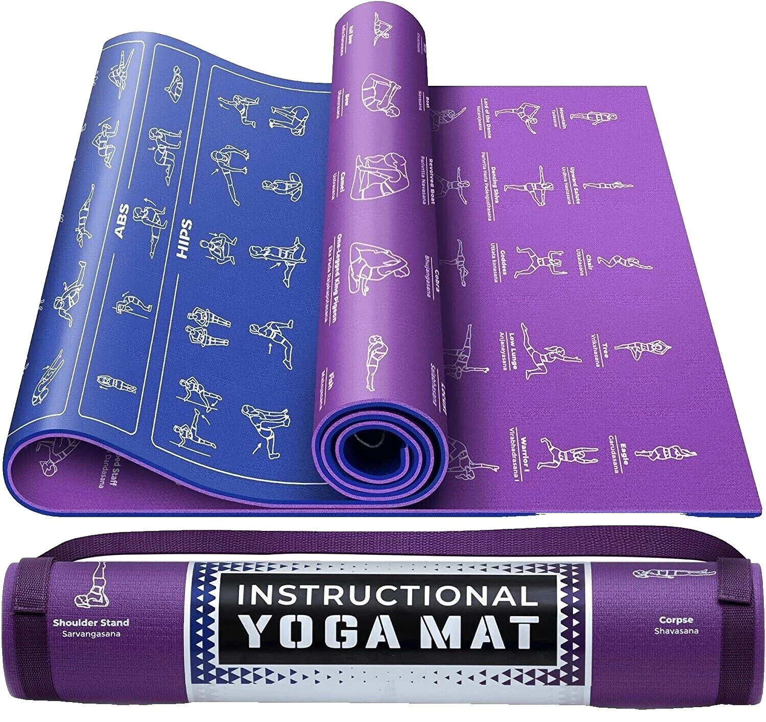 Multicolor Alfombra de yoga y pilates mat slings/Correas