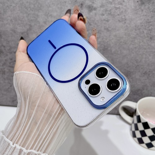 Shockproof Bling Gradient Magnetic Clear Case for iPhone 16 Pro Max 16e 15 - 第 4/13 張圖片