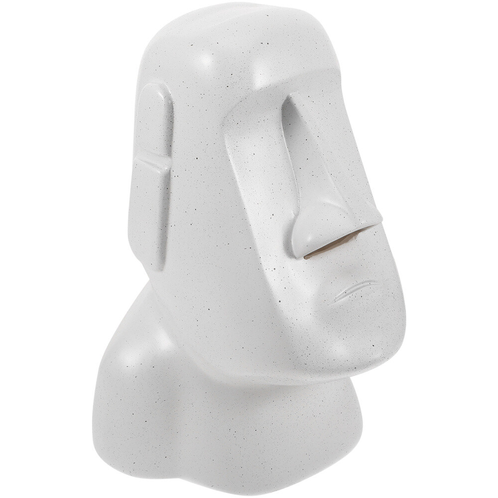 Resin Moai Statue Figurine Easter Island Tissue Holder Paper Dispensers