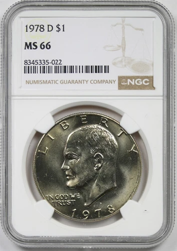 1978-D $1 NGC MS 66 Eisenhower IKE Dollar