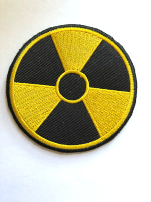 Nuclear Radiation Patch Radioactive, Uranium, Hazard, Toxic (Iron on) 3 inch (1)