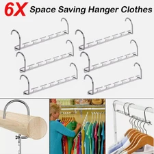 6pc Space Saver Wonder Magic Hanger wardrobe savers Clothes Closet Organize Hook