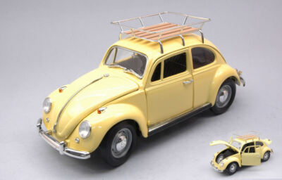 VW Beetle 1967 Camping Version Yellow 1:18 Model Lucky Die Cast | eBay