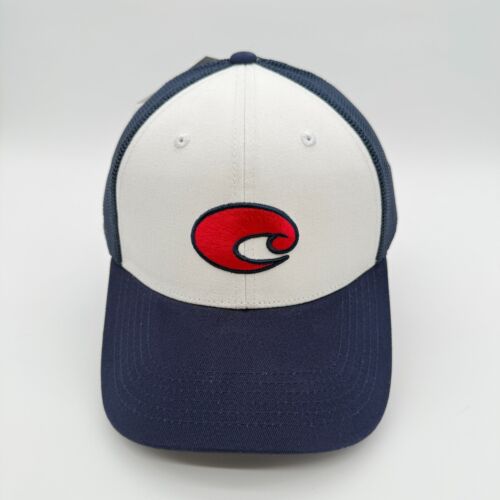 Costa Del Mar Chesapeake Trucker Cap Men's One Size Navy White Adjustable Back